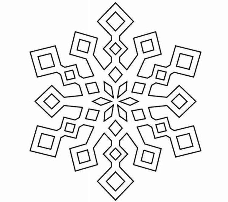 Трафарети сніжинок на Новий рік для малювання