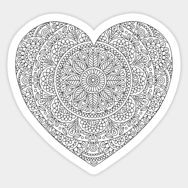 Розмальовка &laquo;Серце&raquo; (32 фото)