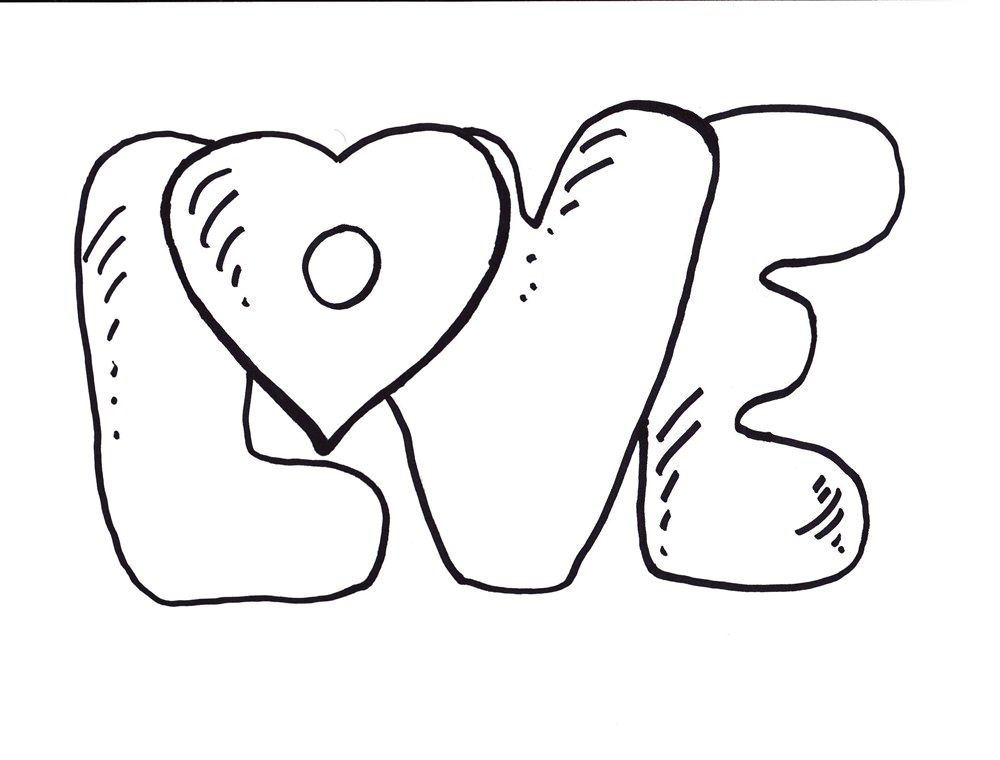 Розмальовка &laquo;Любов&raquo; (29 фото)
