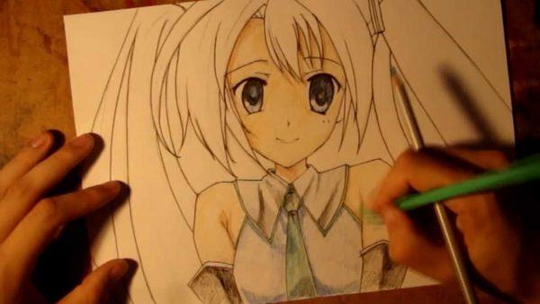 Картинки Miku Hatsune для срисовки (50 картинок)