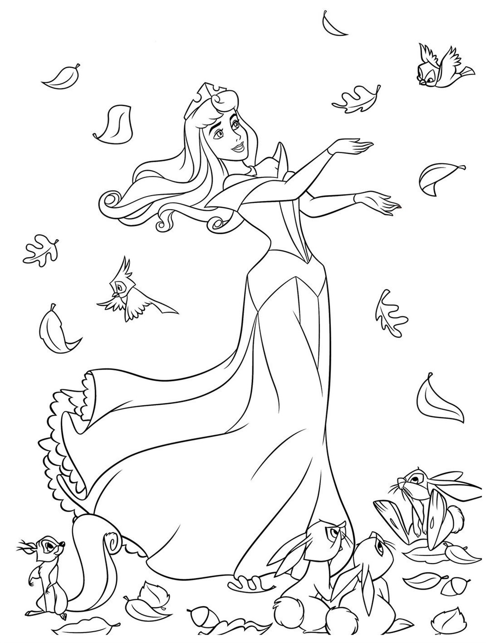 Розмальовки &laquo;Принцеси в красивих сукнях&raquo; &mdash; роздрукувати (26 фото)