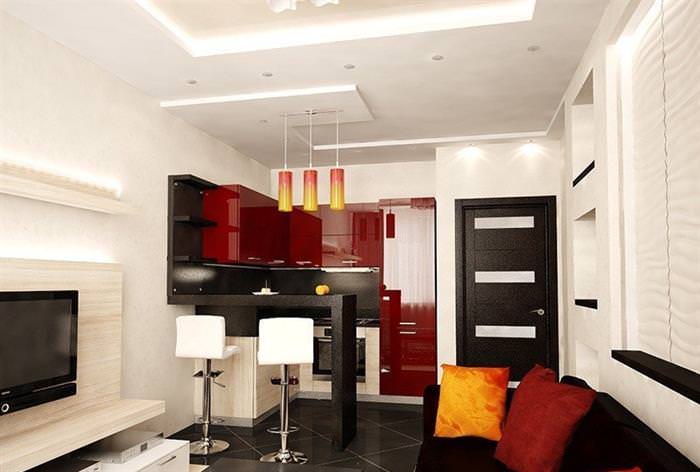 Дизайн кухні-вітальні 25 кв м &ndash; фото та проекти інтерєру