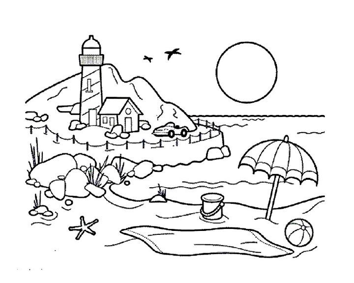 Розмальовка &laquo;Море&raquo; (29 фото)