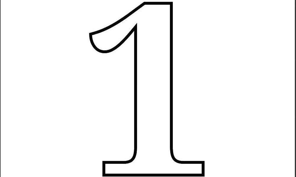 Розмальовка цифри «1» (30 фото)