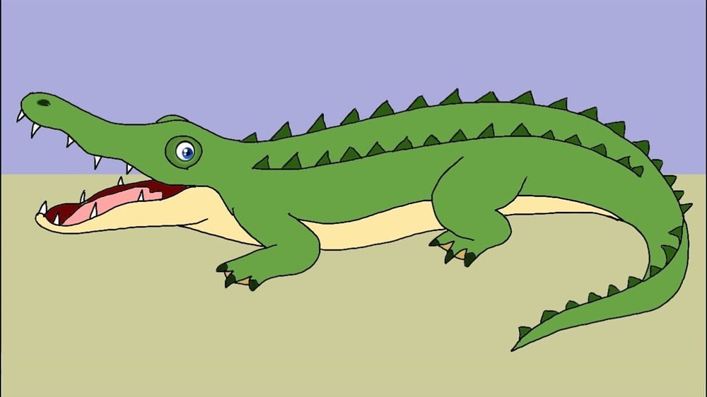 Картинки крокодила для срисовки (32 фото)