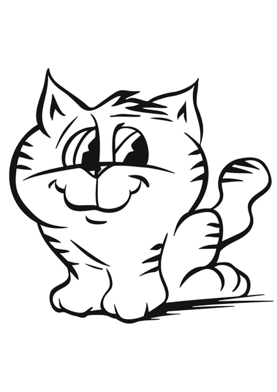 Розмальовки &laquo;Котики&raquo; (39 фото)