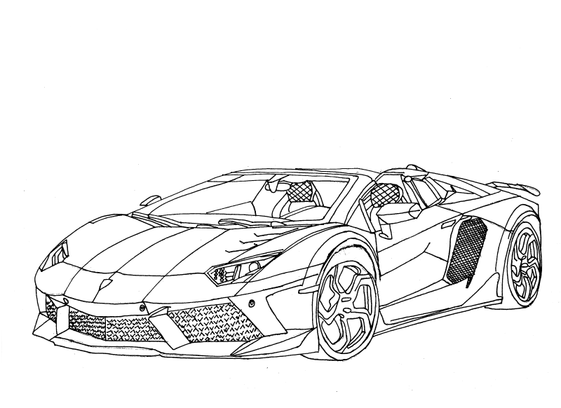 Розмальовка &laquo;Ламборджіні&raquo; (29 фото)