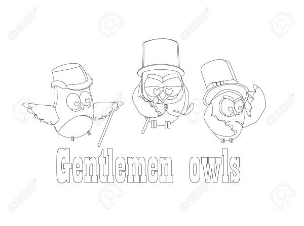 Розмальовки зі смішними совами (32 фото)