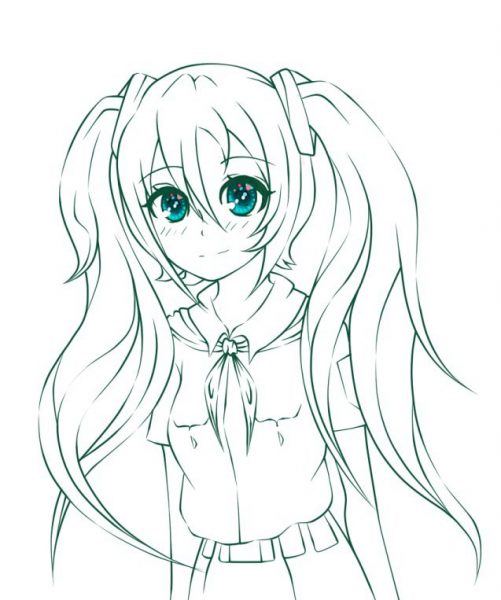 Картинки Miku Hatsune для срисовки (50 картинок)