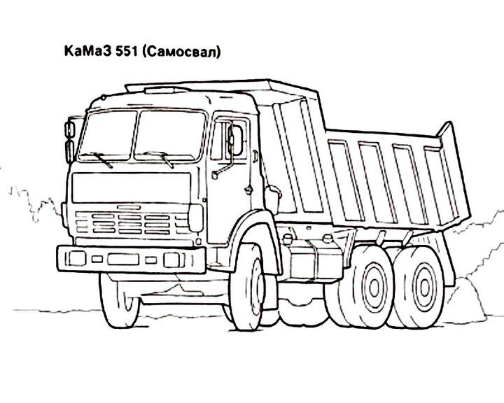 Розмальовка &laquo;КамАЗ&raquo; (24 фото)