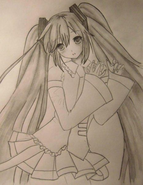 Картинки Miku Hatsune для срисовки (50 картинок)