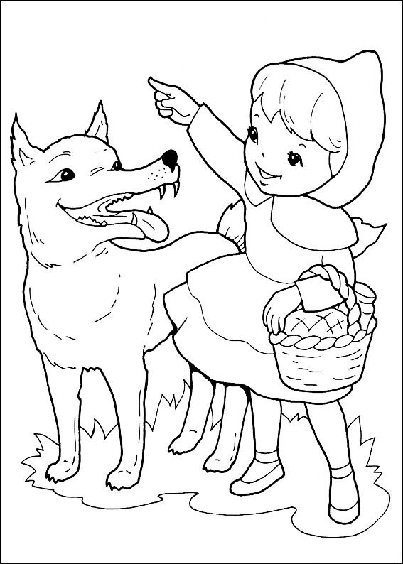 Розмальовка «Червона шапочка» (31 фото)
