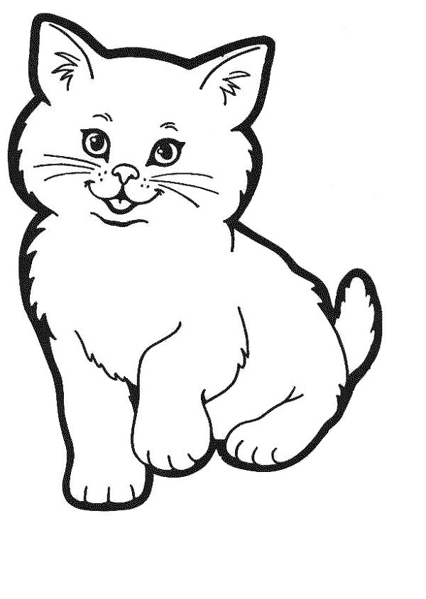 Розмальовки &laquo;Котики&raquo; (39 фото)