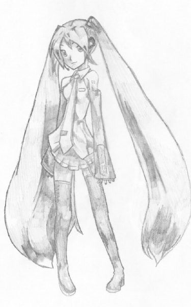 Картинки Miku Hatsune для срисовки (50 картинок)