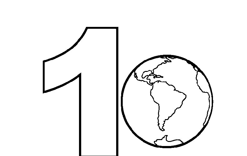 Розмальовка цифри «1» (30 фото)