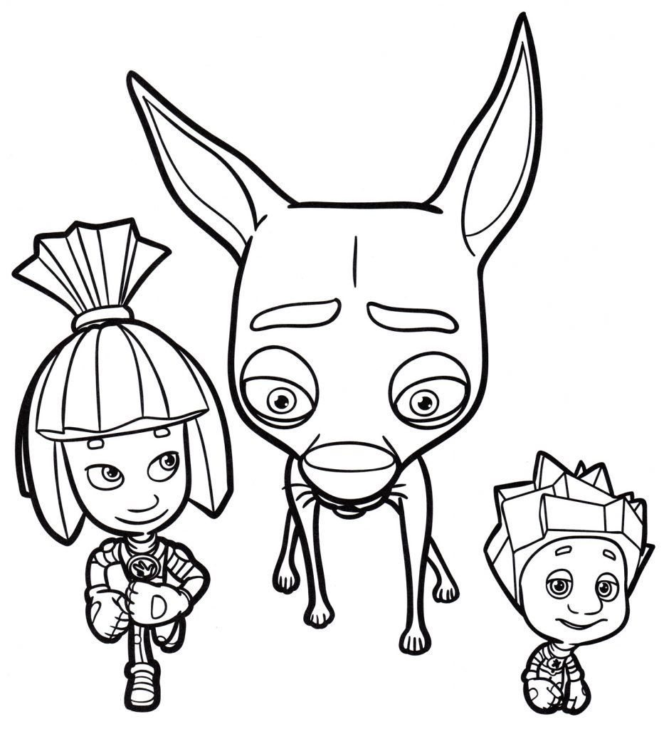Онлайн-розмальовка про фиксиков (48 фото)