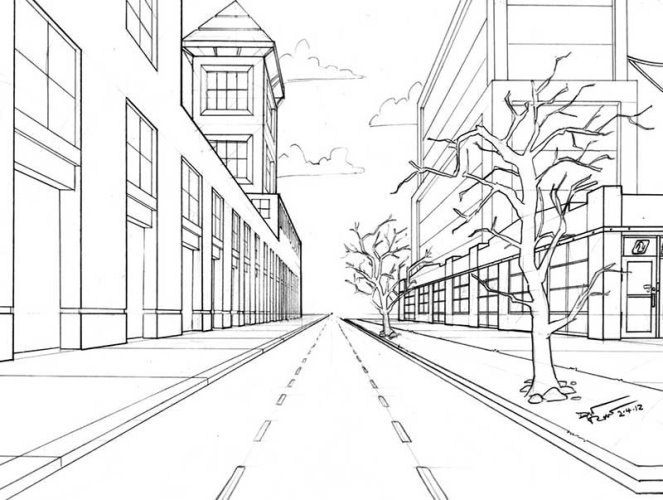 Картинки міста для срисовки (21 фото)