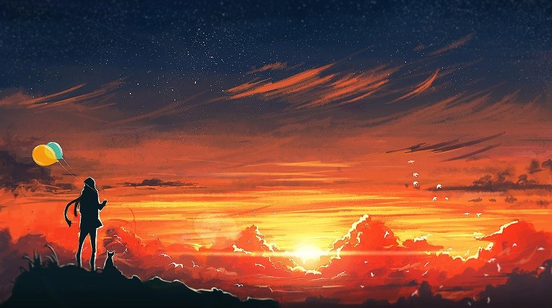 Картинки заходу для срисовки (40 фото)