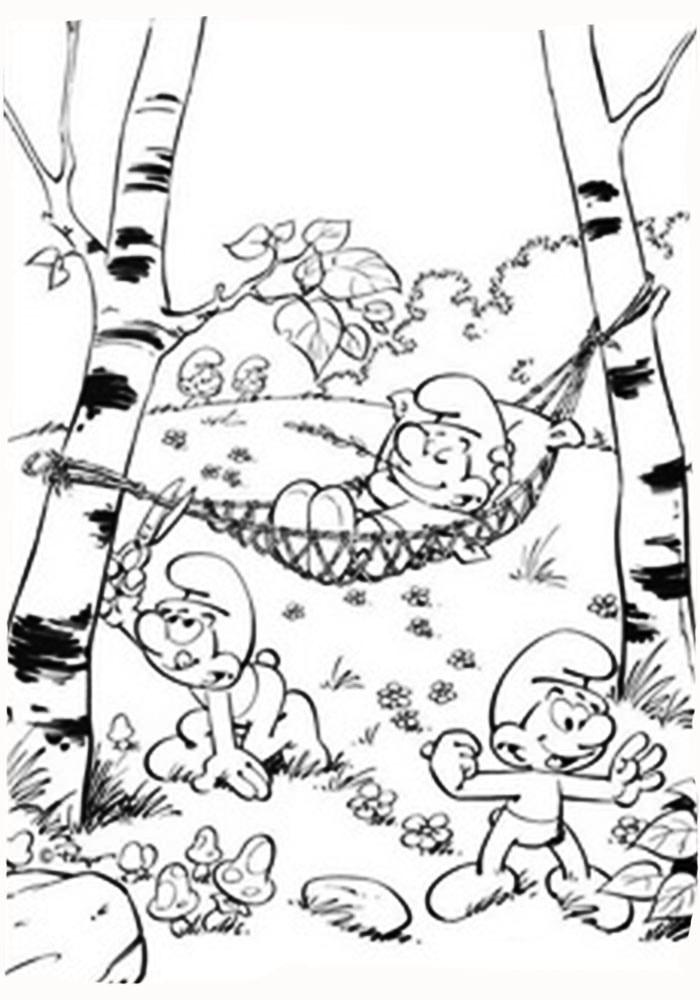 Розмальовка &laquo;Смурфики&raquo; (40 фото)