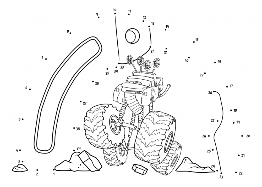 Розмальовки по точках (43 картинки)