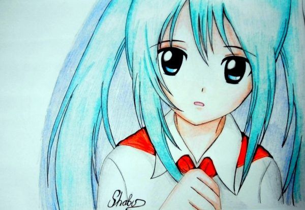 Картинки Miku Hatsune для срисовки (50 картинок)