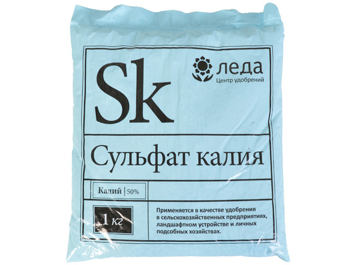Добриво сульфат калію - склад та використання калію сірчанокислого