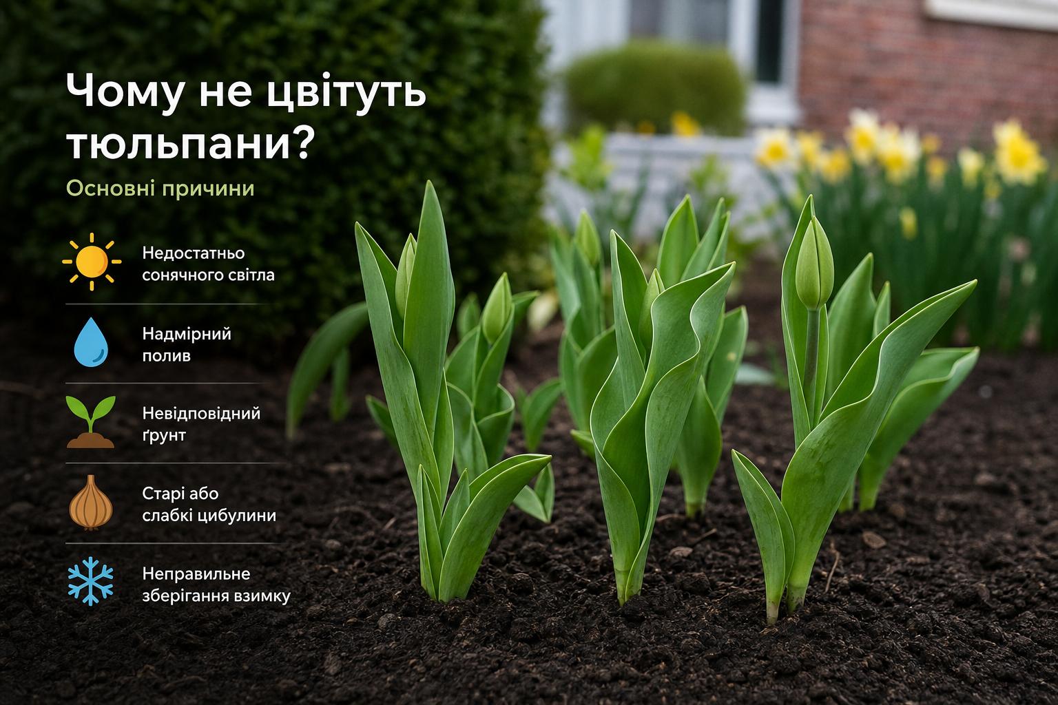 Чому тюльпани не цвітуть і що з цим робити: розгорнутий путівник