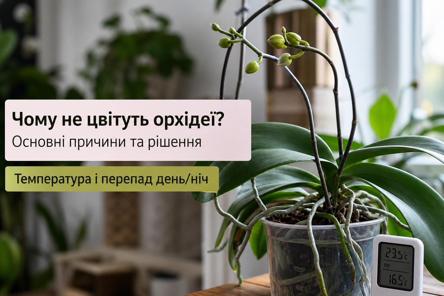 Чому не цвітуть орхідеї, що робити, основні причини. Температурні умови та перепад денна/нічна