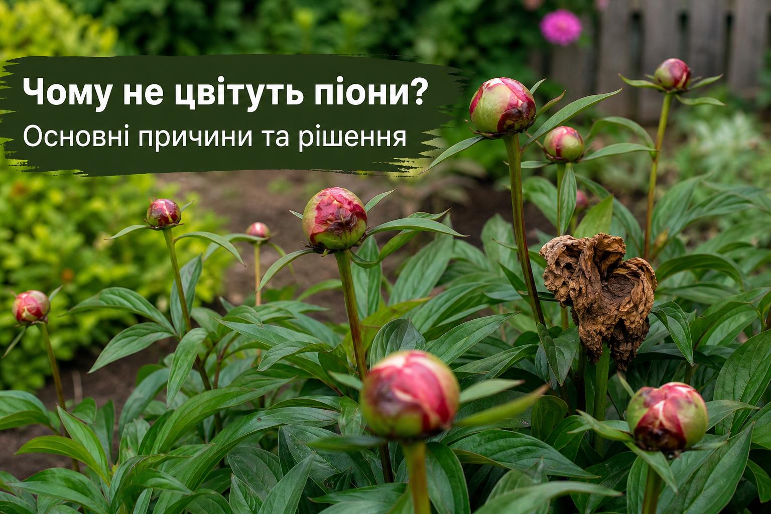 Чому не цвітуть піони, що робити, основні причини. Чому півонії випускають бутони, але вони засихають