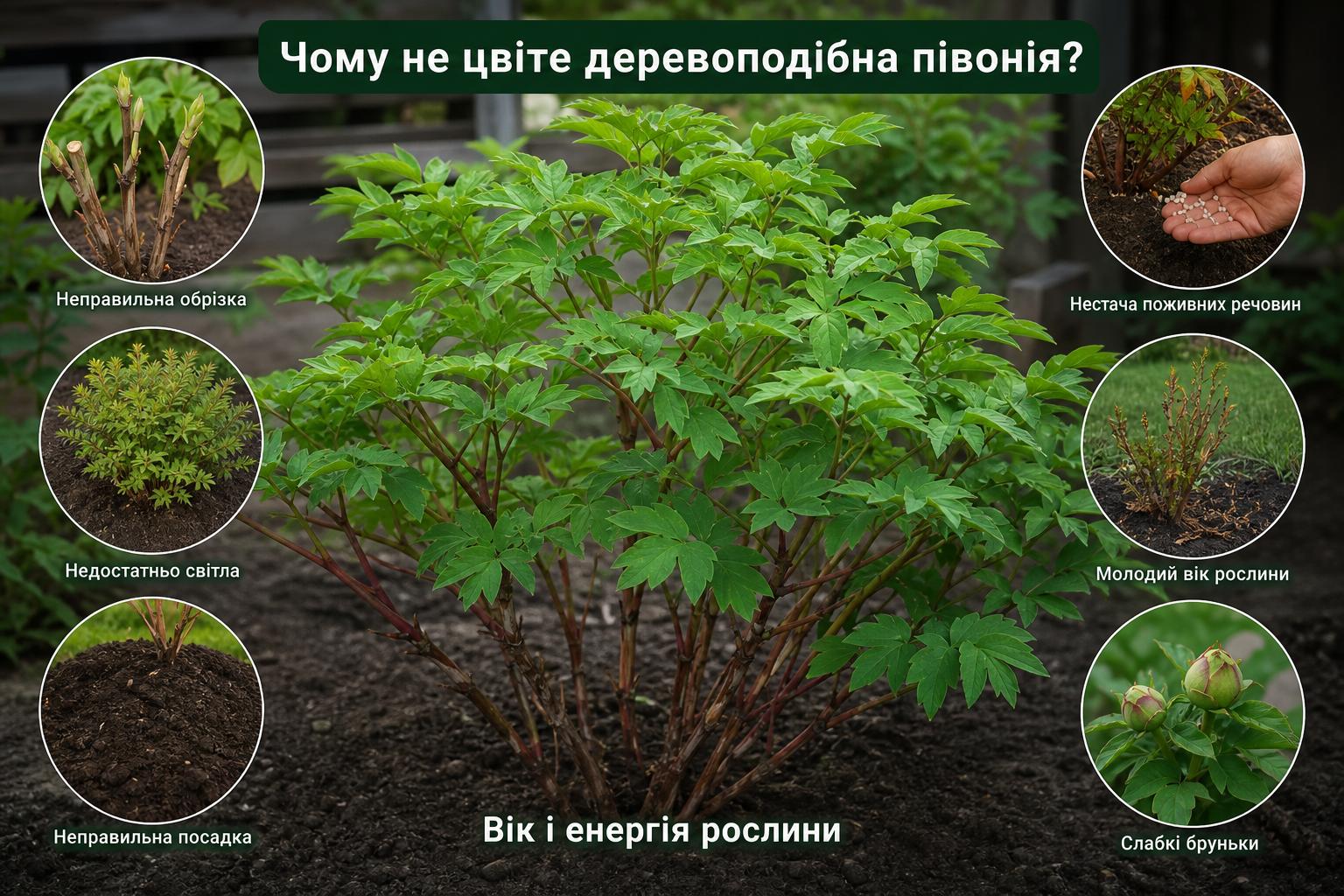 Чому не цвіте деревоподібна півонія, що робити, основні причини. Вік і енергія рослини