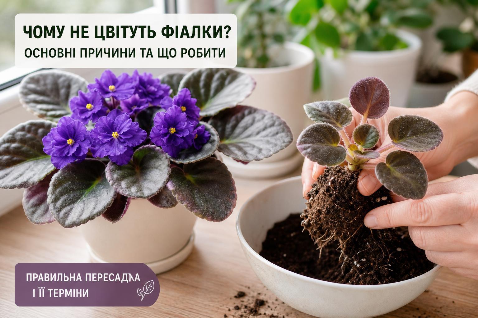 Чому не цвітуть фіалки, що робити, основні причини. Правильна пересадка і її терміни