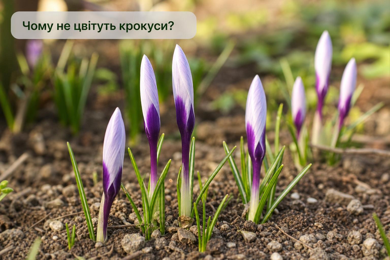 Чому не цвітуть крокуси, що робити, основні причини. Крокуси випускають бутони, але не зацвітають